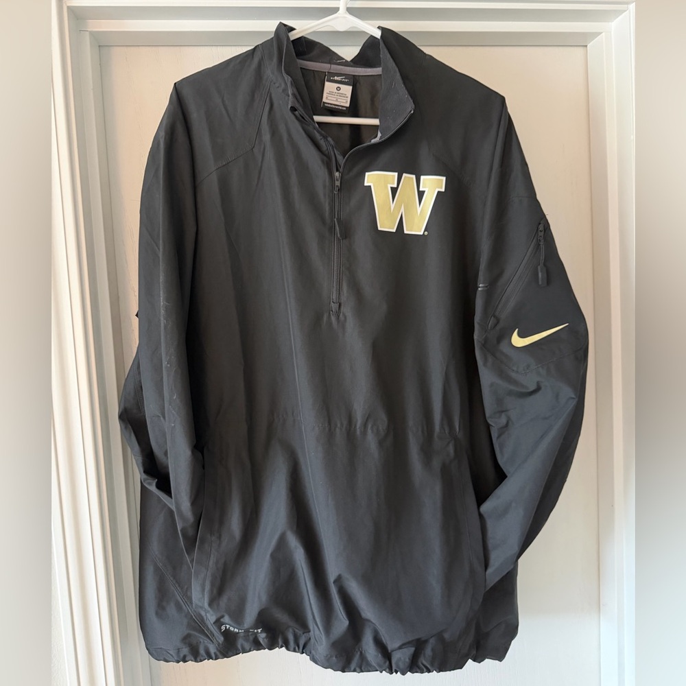 Nike Black University of Washington Limited 1861 Windbreaker with Gold Accents